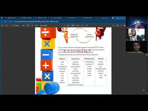 Unit 3 Lesson 3 Writing Algebraic expressions part1