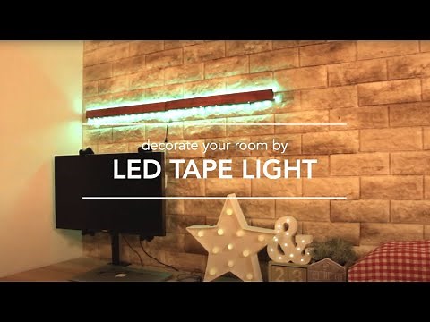 【LEDテープライト】の取り付け方！簡単に間接照明が作れます｜LED TAPE LIGHT DIY