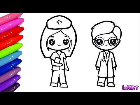 How to Draw Doctor and Nurse | lolART