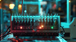 Quantum computer executing complex calculations in a futuristic laboratory, with glowing qubits floating around, illustrating advanced quantum computing technology