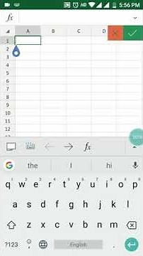 MS Excel Mobile: How to Make a list?