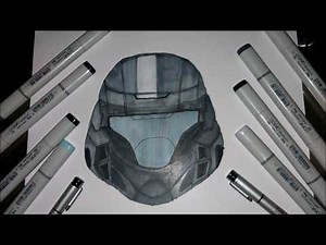 Halo ODST Helmet Drawing
