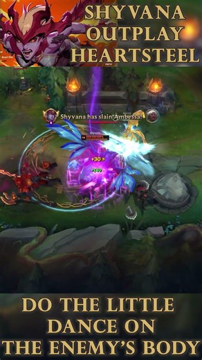 HEARTSTEEL SHYVANA GETS HUGE — DOUBLE KILL INTO DISRESPECT | League of Legends #LoL #Shorts