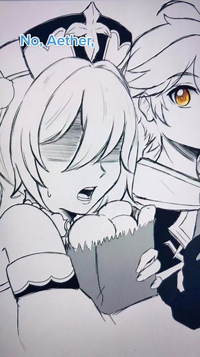 I, too, would do anything to hang out with Aether for a day uwu #genshinimpact #genshinimpactfanart #barbara #aether #albedo #fanart