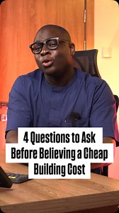 8.9K reactions · 231 comments | Don’t Just Copy and Paste: 4 Questions to Ask Before Believing a Cheap Building Cost | Folajomi Ibrahim | Facebook