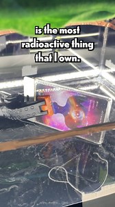 This weird looking card is the most radioactive thing that I own! It was originally sold as a quack health product but is packed to the brim with radioactive thorium dioxide!! Terrifying. #experiment #science #til #radiation #radioactive #physics #cloudchamber #particle | The thought emporium