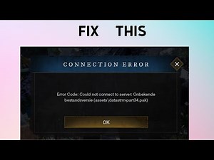 How to Fix a "Connection Error" in New World Game