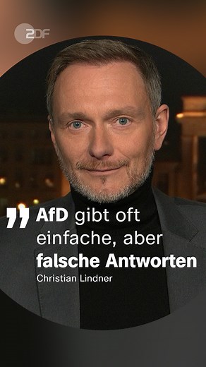 Bundesfinanzminister Christian Lindner (FDP) lehnt im heute journal ein Verbotsverfahren gegen die AfD ab: Die Hürde sei sehr hoch "und vor allen Dingen würde der Eindruck entstehen, die Parteien des demokratischen Zentrums – beispielsweise die FDP – hätten Angst vor der Auseinandersetzung mit der AfD." #AfD #Lindner #Verbot #Politik #ZDFheute | ZDF heute