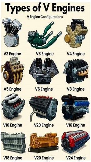 "Types of V Engines Explained | V2 to V24 Engine" "V Engines Ka Power Show 🔥 | V2 se V24 Tak"