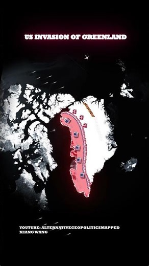 US invasion of Greenland Animated Map [Fictional Scenario]