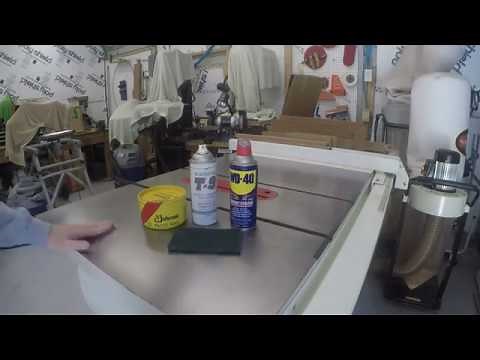 How to maintain your cast iron table saw top.