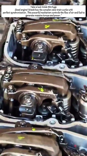 Inside a Massive Diesel Engine | Valve Train Mechanism
