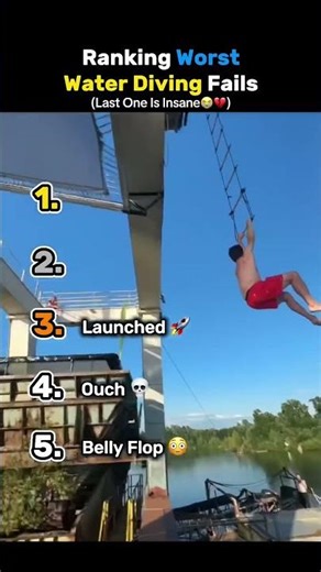 Ranking Worst Water Diving Fails 😱💦#fails #diving #water #viral #shorts