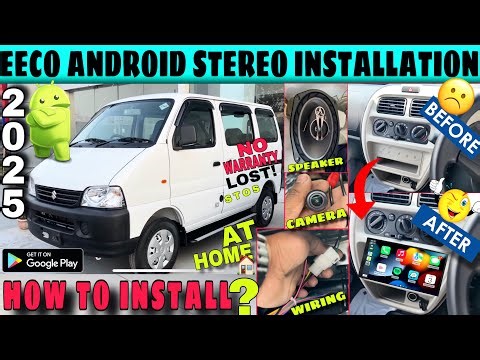 Eeco 2025 Android Stereo Installation 🔥eeco music system install / #eecocar #eeco2023 eeco modify 🤩