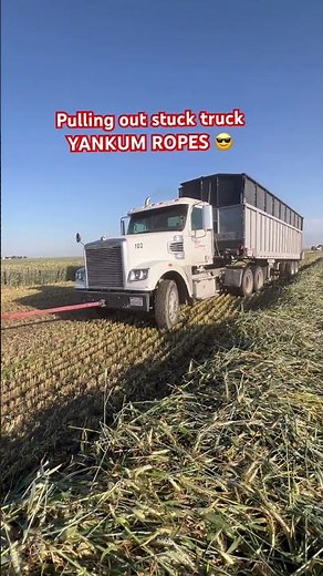 2 inch rope pulling out fully loaded silage truck #silage #yankumropes
