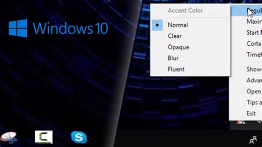 Gratis Taskbar-Designs: TranslucentTB