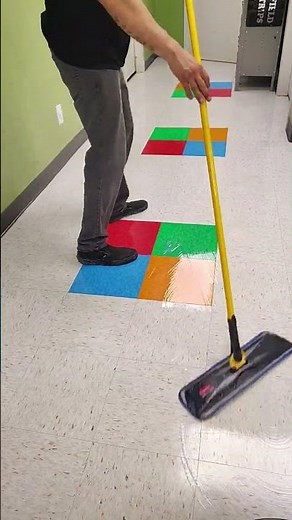 Commercial VCT Floor Cleaning San Antonio | Strip & Wax Transformation 👑 #shorts