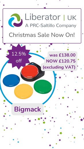 🎤 Give the gift of voice this Christmas! The BIGmack Communicator makes every message matter. Simply record a message and press to hear ir! It's super flexible - whether at the panto, singing carols or wishing a merry christmas - the BigMack is ready to go! On sale now - don’t miss out! 🎁 👉 Buy now before they’re gone! www.liberator.co.uk/bigmack-communicator T&Cs apply. Sale prices valid for online purchases only. Sale ends 19 Dec 2025. Last shipping date: 17 Dec (Ireland) / 18 Dec (UK), sub