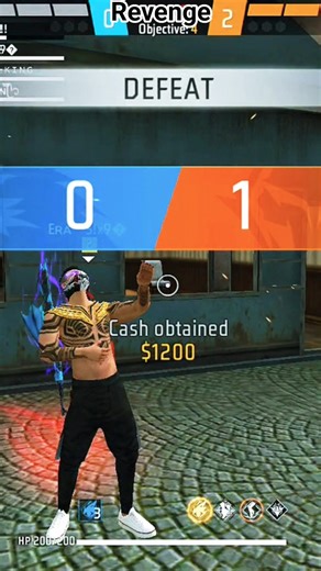 CS Rank 1v4 Clutch Revenge Game Play Smile Gamer #freefire #smile#game.