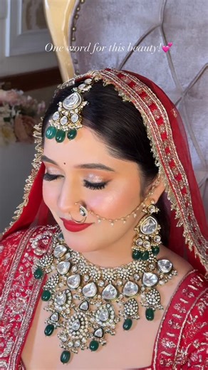 Prabhleen Kaur on Instagram: "Perfect Bridal Glam with Red Lips✨"