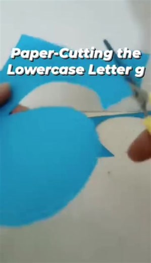 Paper cutting the lowercase letter g. Once you know how to make this, you no longer need to print or buy your instructional materials. All you need to do is a little creativity, and that's all. Very convenient too. #teachersheilascorner #followerseveryone #papercutting #scissorskills #lowercaseletters | Teacher Sheila's Corner