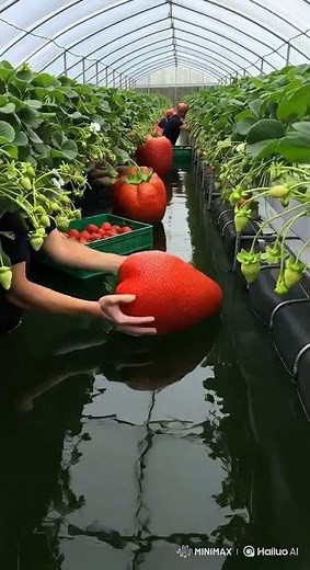 Fresh Strawberries Growing in Hydroponics 🍓💧