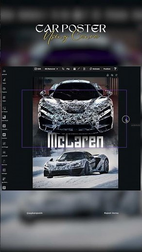 McLaren Car Poster design using Canva | Rajesh #carposter #canvadesign