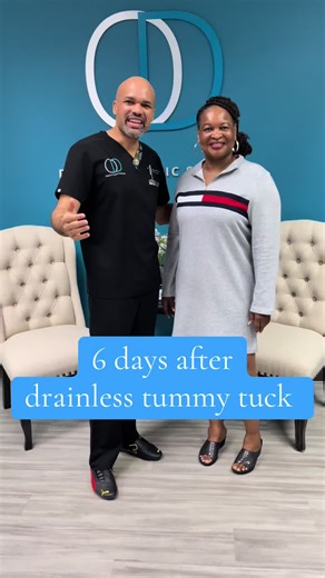 6 Days After Drainless Tummy Tuck Transformation Results