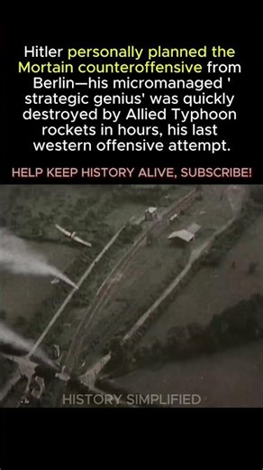 Hitler PERSONALLY Planned Mortain Attack — Typhoon Rockets Destroyed It || WW2 #shorts #ww2