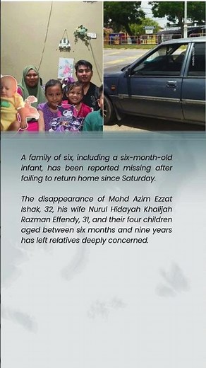 Family of six missing in Alor Setar since Saturday