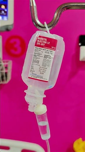 Injection Mannitol 100 ml Given IV 💉😱 #science #injection