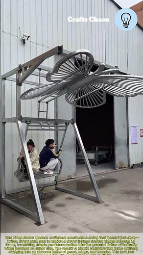 The art of making modern mechanical Swing: Butterfly Wings Flap as It Moves