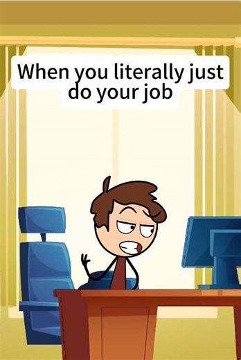 When you literally just do your job#officelife #fyp #animation #worklife #work