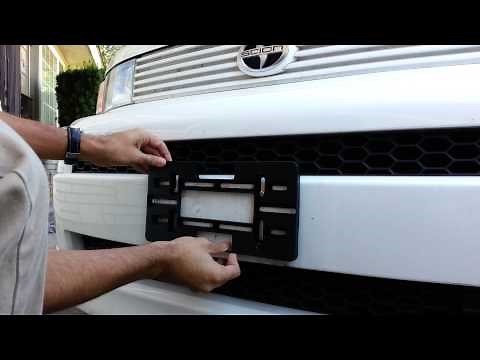 license plate holder / bracket installation