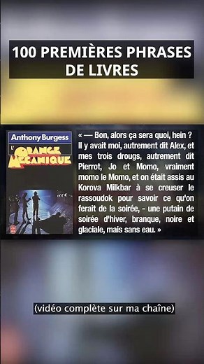 The unsettling opening line of A Clockwork Orange by Antony Burgess #booktokfr #book