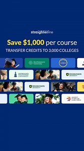 2.6K views | Save up to $1,000 per course with credits accepted at 3,000 colleges. StraighterLine helps students make college more affordable. | StraighterLine | Facebook