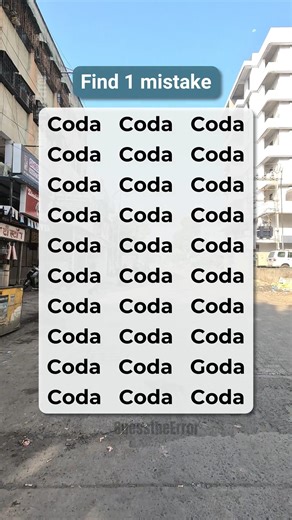 Find the one mistake hidden in the word Coda! 🔍 | Guess the Error