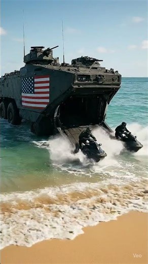Amphibious Vehicle Launches Jet Ski Swarm