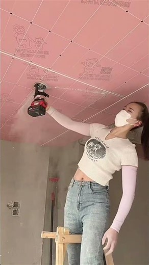 Drywall Ceiling Installation #woodworking