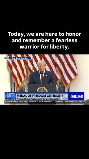 “Today, we are here to honor and remember a fearless warrior for liberty. Beloved leader who galvanized the next generation...an American patriot of the deepest conviction. The finest quality and the highest caliber. The late, great Charlie Kirk.” - @POTUS | America's Voice News