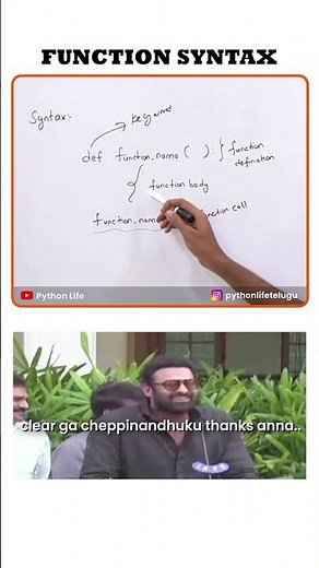 Function Syntax | Python in Telugu
