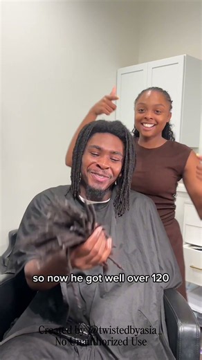 I CUT HIS LOCS OFF😭 #loctician