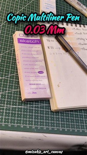 Copic Multiliner Pen 0.03 mm Unboxing and Review #copic #copicmarker #youtubeshorts #artsupplies #yt