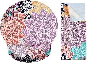 Lizimandu Keyboard Wrist Rest Pad and Mouse Wrist Rest Support Mouse Pad - Ergonomic Support - Premium Quality Foam Durable Comfortable Lightweight for Easy Typing Pain Relief (Colorful_flower)
