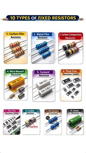 Different Types of Resistors | Electronics component | #shorts