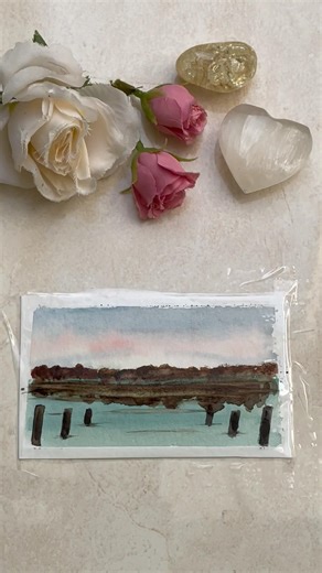 Aquarell: Dieser See wirkt fast echt 😍🌊 #aquarell #painting #watercolor #art