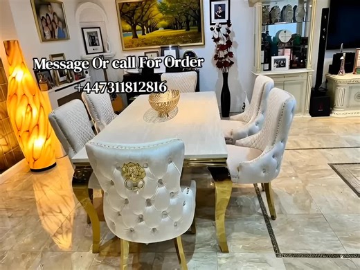 Luxury Marble Dining Table Set for Stylish UK Homes