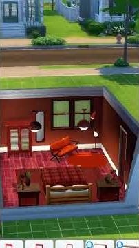 Spin That Shade 🎨 | Sims 4 Red Master Bedroom ❤️ | Speed Build Short