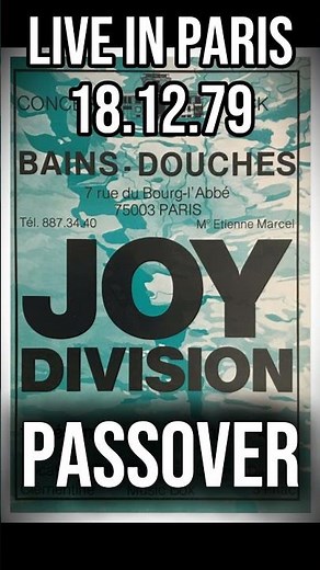 Passover – Joy Division | Live in Paris 1979 #joydivision #postpunk #livemusic