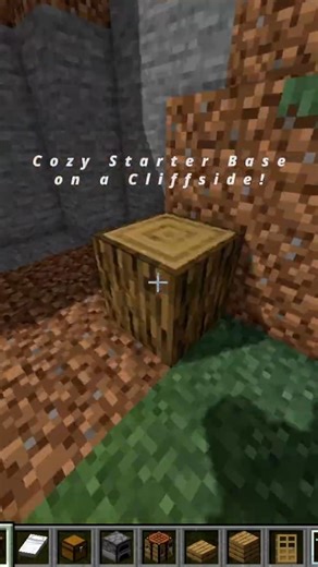 Cozy Starter Base on a Cliffside! 🏠⛰️ #shorts